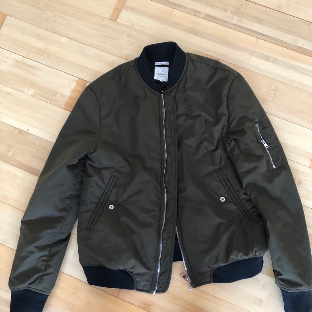 Zara T&F Army Green Jacket Size S